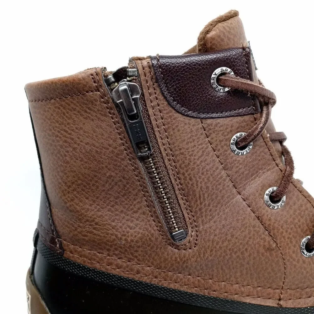 Sperry Brown Black Waterproof Syren Duck Rain Boots (STS80524) - Womens Size 7
